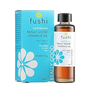 Fushi Really Good Vitamin E Skin Oil 50ml, 30000IU/G |Best for Skin soothing, Dry Skin, Wrinkles, Uneven Skin Tone, Scars | Plant Derived ɑ, ß, γ & d Tocopherols | Ethical, Vegan & Made in the UK