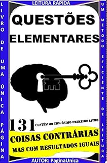 Livro QUESTÕES ELEMENTARES : COISAS CONTRÁRIAS, MAS COM RESULTADOS IGUAIS