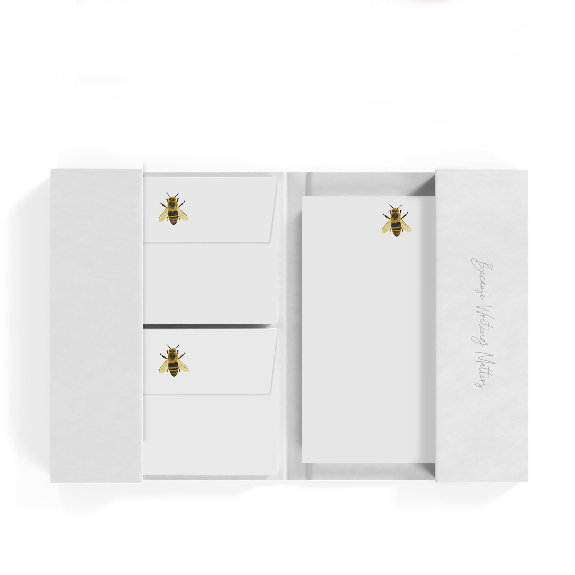 Me Loovely Honey Bee Letter Writing Paper and Envelopes Set A5 Size Papers Stationary Supplies for School Home & Office | Christmas Gifts (Pack of 20 with Folder)
