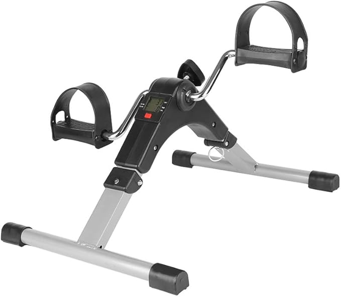 Evoland Stoelfiets - Fietstrainer - Bewegingstrainer - Mini Hometrainer - Bureaufiets - Met 2 Accesoires Voor Bejaarden Kantoor Thuis Wit