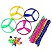 Hapy Shop 60 Sets Flying Discs,Plastic Twisty Flying Saucers Flying Disc for Party Favors,Assorted Color