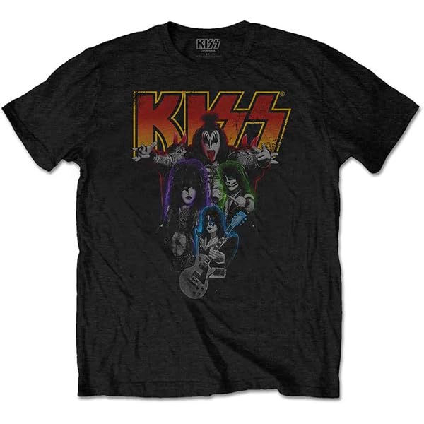 Kiss T Shirt Diamante Classic Band Logo New Official Unisex Black