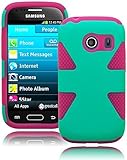 Galaxy Ace Style Case, Bastex Heavy Duty Hybrid Dynamic Case - Hot Pink Soft Silicone Cover with teal Hard Shell Design for Samsung Galaxy Ace Style S765C