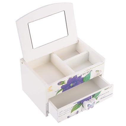 Amazon Com Jeffergarden Diy 2 Layers Makeup Storage Box With