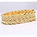 happy2girls Wrist Chain 24k Gold Plated Noble Men's Women's Bracelets New Design Bangle Free, Gold