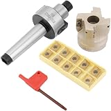 Wandisy 50mm Face Mill Cutter Set MT2-FMB22 with 10 APMT1604 Inserts & Wrench view 1
