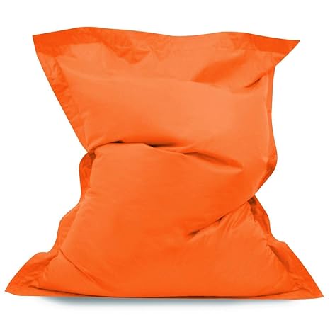 Bean Bag Bazaar Kids Big Bag Orange Extra Large 120cm X 100cm