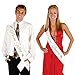 2 Pack Prom King and Prom Queen Satin Sash Kit School Graduate Party Décor Accessories