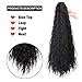 AISI QUEENS Ponytail Hair Extensions Synthetic Straight Kinky Claw Ponytail 22'' Clip on Hair Extensions Ponytail for Women (Color:Black)