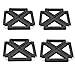 4 Piece Pot Holder SUROY Trivets Adjustable for Hot Dishes Trivet Silicone Metal Kitchen Table Dish Mats (Black-4 pieces)