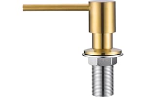 GULICA Soap Dispenser, Brass Kitchen Sink Soap Dispenser, Built in Hand Soap Dispenser Pump, Large Capacity 17OZ Bottle Brass