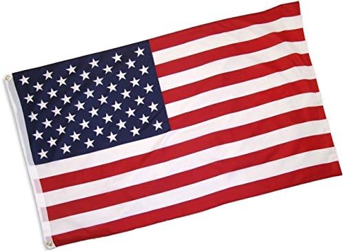Set of 2 - 3x5 Foot American Home Garden Flags Printed Stars and Stripes - Vivid Color and UV Fade Resistant - Canvas Header