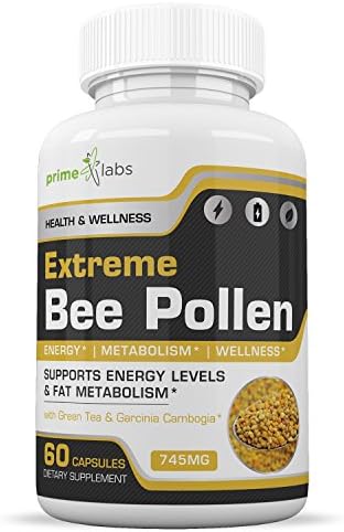 Prime Labs Bee Pollen Superfood Complex to Enhance Energy, Endurance and Wellness, Support Metabolism, Immune system and Digestion, with Garcinia Cambogia and Green Tea Extract for Weight Loss