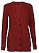 Forever Womens Long Sleeves Plus Size Cable Knitted Grandad Button Cardigan
