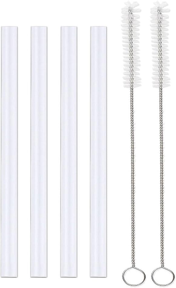 Replacement Straws for CamelBak Kids Bottle, Accessories Set Include 4 BPA-FREE Straws and 2 Straw Cleaning Brushes