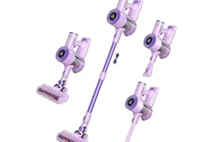 Homeika- Pro Version- 28k PA Cordless Vacuum- Digital Display- 50 Min Run Time- 3 Speeds- Telescopic – 300 Watts- Brushless Motor- 8 in 1- HEPA Filter- for All Floors- Detachable Battery Purple