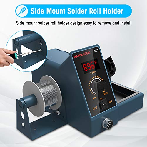 Soldering Station,HANMATEK Soldering Iron - Soldering Iron Station, weller Soldering Iron 392℉-896℉ Temperature Adjustable,6 seconds rapid heating Soldering kit with Solder Bracket SD1