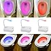 [Pack of 2] POLEND Upgraded 16 Color Changing LED Motion Activated Bathroom Toilet Nightlight, Wireless Battery Powered Motion Toilet Bowl Light, Perfect for Saving Your Eyes at Night