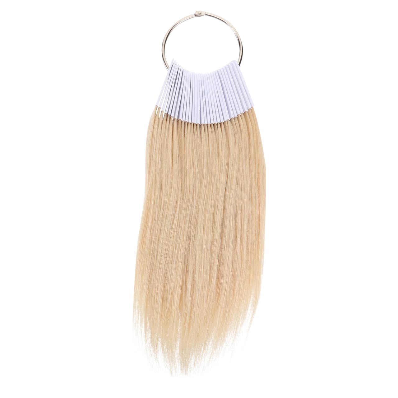 Beaupretty Real Hair Color Palette 30 Strands Color Ring for Hair Extensions 30Cm Natural Sample for Hairdressing and Salon Use