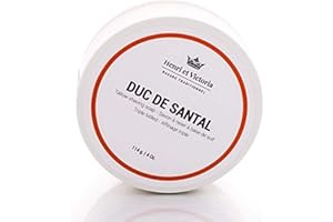 Henri et Victoria Traditional Shaving Soap For Men | Duc de Santal Fragrance | Smooth Shave, Lathers Up Nicely, Long-Lasting Scent | Triple Milled Soap, Canadian Made by Skilled Artisan 114 g (4 oz)