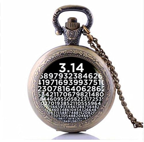 Pi Watch Necklace, Numbers Pendant ,Symbol for Pi, Math Teacher Gifts, Science Jewelry