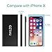 GETIHU Phone Charger 10000mAh Portable Power Bank Ultra Slim LED Flashlight Mobile External Battery Backup Thin 2 USB Ports Powerbank for iPhone X 8 7 6 Plus Android Cell Phone iPad (Black)