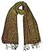 Peach Couture Soft Vintage Persian Paisley Printed Solid Pashmina Shawl Scarf (Maroon)