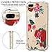 Cutebe Shockproof Hard PC+ TPU Bumper Case Scratch-Resistant Cover for iPhone 7 Plus(2016)/iPhone 8 Plus(2017) Rose Flower