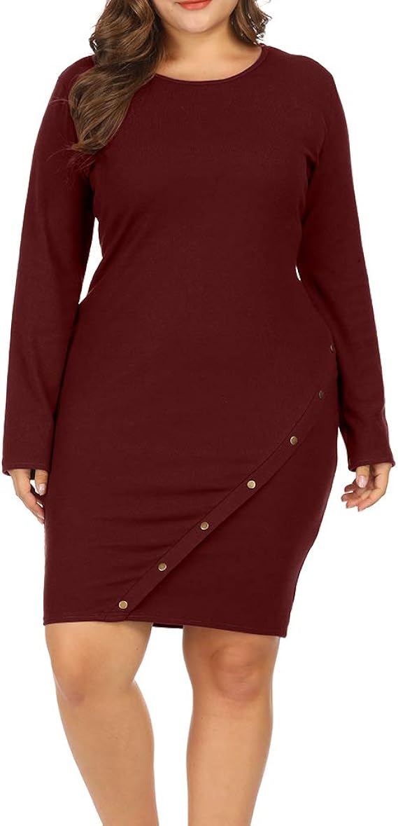plus size midi sweater dress