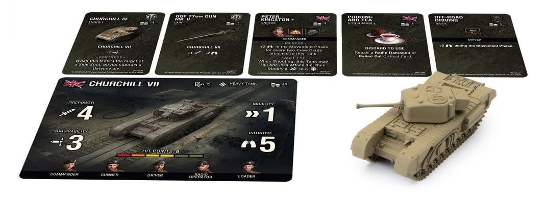 Gale Force Nine World of Tanks: Miniatures Game Wave 5 Tank - British (Churchill VII), Multi
