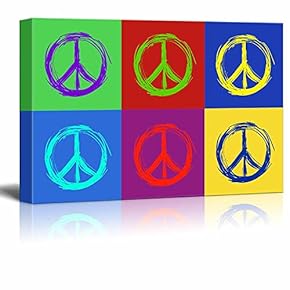 Multi Color Pop Art with Anti War Sign