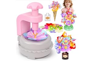 QIRPTEY Arts and Crafts for Kids Girls Ages 4-8 6-8 8-12 Fabric Flower Bouquets Toys Creative DIY Craft Kits for Kids Toddlers Preschool Learning Activities Birthday Gifts for 4 5 6 7 8 9 10 Year Old Girls