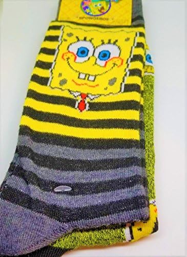 2 pack Assorted Multcolor Nickelodeon Spongebob Squarepants Crew socks