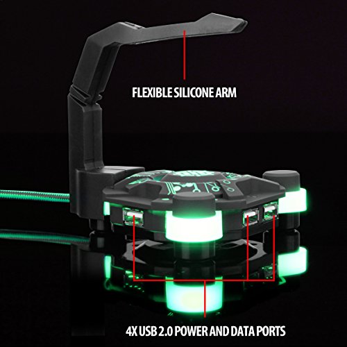 image for Gaming Mouse Bungee Cord Holder by ENHANCE - GX-B1 Active 4-Port USB H