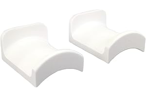 Headphone Holder for IKEA Skådis Pegboard – Durable Premium Mount, Matte Finish, Fits Up to 55mm – Norexa Studio (White, 2 Pa