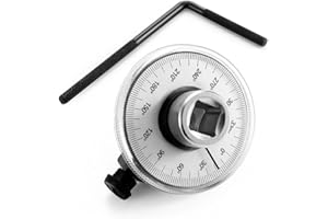 BUBUCAM 1/2 Inch Torque Wrench Angle Gauge Tool, 360° Adjustable 1/2" Drive Torque meter Wrench Set, Professional Measure Tool