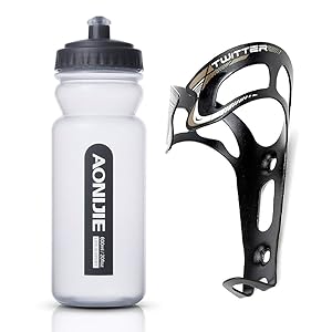 Geila Bike Water Bottle Holder - 20 Ounce Ultra-Light Alloy Aluminum Universal Bikebottle Cage, Bracket Mountain Bicycle Water Bottle Holder Bracket Drink Bike Water Bottle Cages