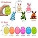 Easter Eggs Fillers 【24Pcs】12 Plush Bunnies + 12 Surprise Eggs 3