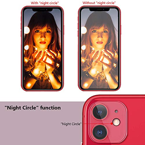 Designed for iPhone 11 Camera Lens Protector, JanCalm NO Glare HD Clear Ultra-Thin Anti-Scratch Tempered Glass for iPhone 11 Lens Protector (2 Pack) (Clear)