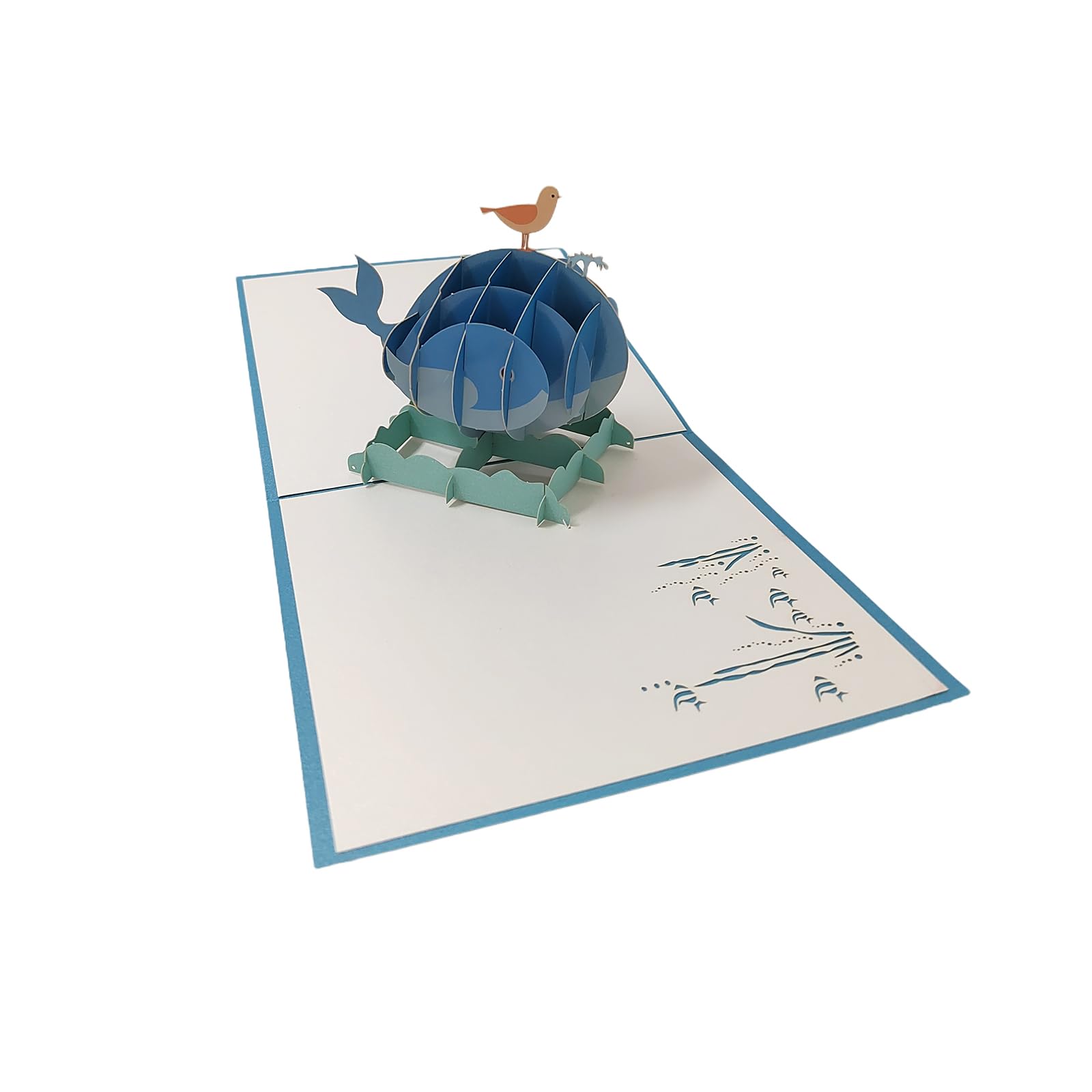 Whale 3D Pop-Up Creative Cartoon Greeting Card Kids DIY Greeting Card Gift Card