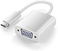 TNP USB Type C to VGA Adapter - USB-C 3.1 Male to VGA Female 1080P Video Adaptor Converter Cable Wire Cord Plug Connector (White)