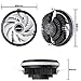 upHere ACC92RD CPU Air Cooler with 120mm PWM Red Led Fan,Anodized Black Aluminum fins