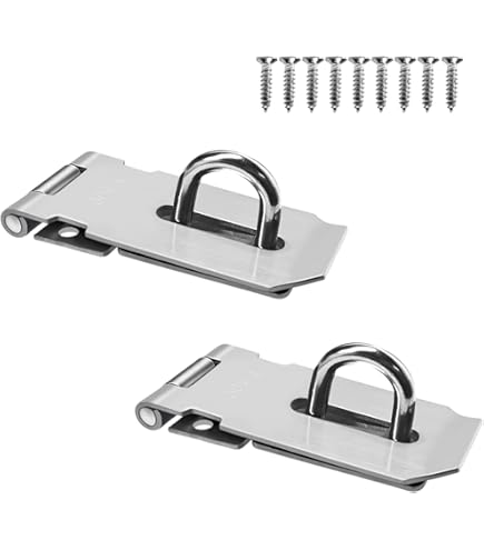 Hardware Essentials 853362 Fixed Staple Safety Hasp Stainless