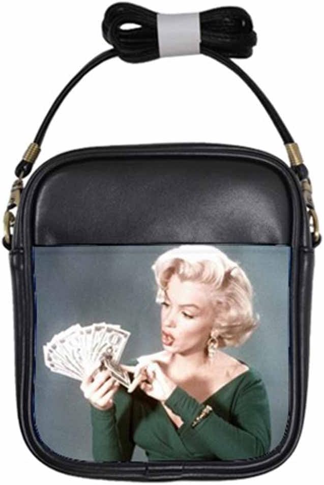 MARILYN MONROE GENTLEMEN PREFER BLONDES Leather Sling Bag Small Purse