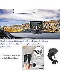 emmako CMOS de visión trasera Backup Monitor Cámara y espejo Kit universal impermeable con 7 LED de visión nocturna coche vehículo Caravana remolques Camper lkl 18