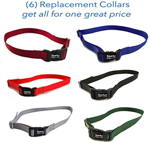 3/4 SOLID Boy Dog Colors Receiver Replacement Straps- Set of 6 Wireless Straps
