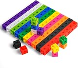 HOTUT 100 Pcs Maths Cubes with 10 Colours Linking Blocks 2 cm view 3