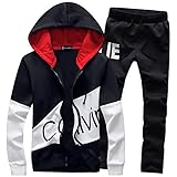 Manluo Hoodies Sports Suits Print Slim Fit Young Track Suit Outwear Jogging