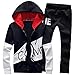 Manluo Boys Sweatsuits Calvin Print Tracksuits Casual Hoodies Jogging Suits Sports Active Workout Gym