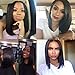 Full Lace Wigs Bob Straight Glueless Brazilian Human Hair Wigs Natural Black Color Middle Part 130% Density (14 inch, #1 Lace front wig)